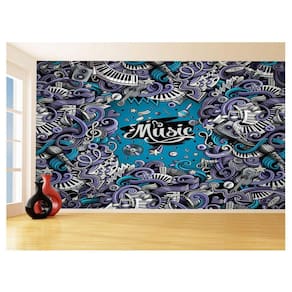 Papel De Parede 3D Musica Music Arte Colorido 3,5M Mus100
