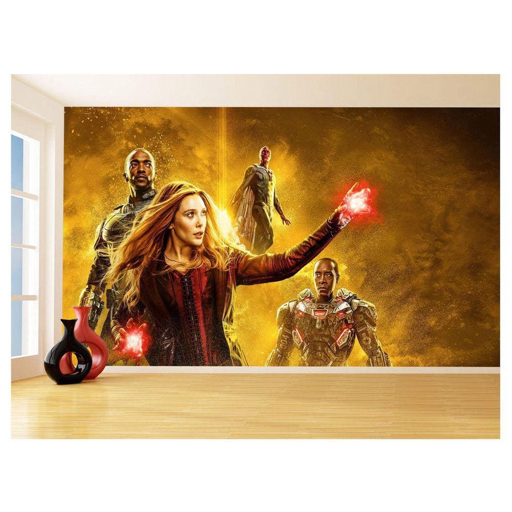 Papel De Parede 3D Heróis Vingadores Ultimato 3,5M Nhma290