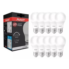 Lâmpada Led Pera Avant 12W 6500k E27 Bivolt 10 Un