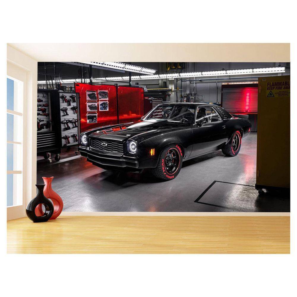 Papel De Parede 3D Carro Antigo Chevrolet Chevy 3,5M Cxr10