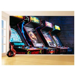 Papel De Parede Salão De Jogos Fliperama Game 3,5M Jcs109