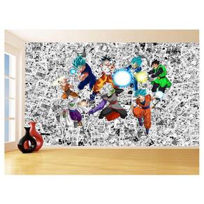 Papel De Parede Dragon Ball Goku Vegeta Anime 3,5M Dbz143