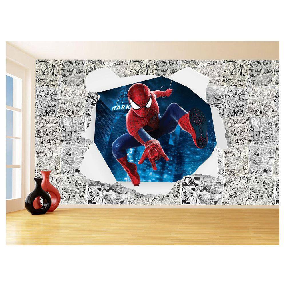 Papel De Parede 3D Heróis Página Quadrinhos Hq 3,5M Nhma186
