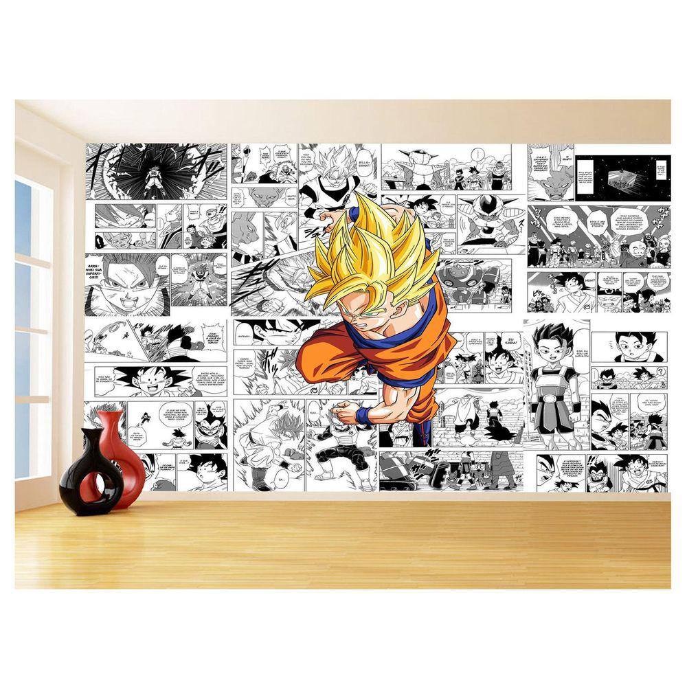 Papel De Parede Dragon Ball Goku Página Manga 3,5M Dbz631
