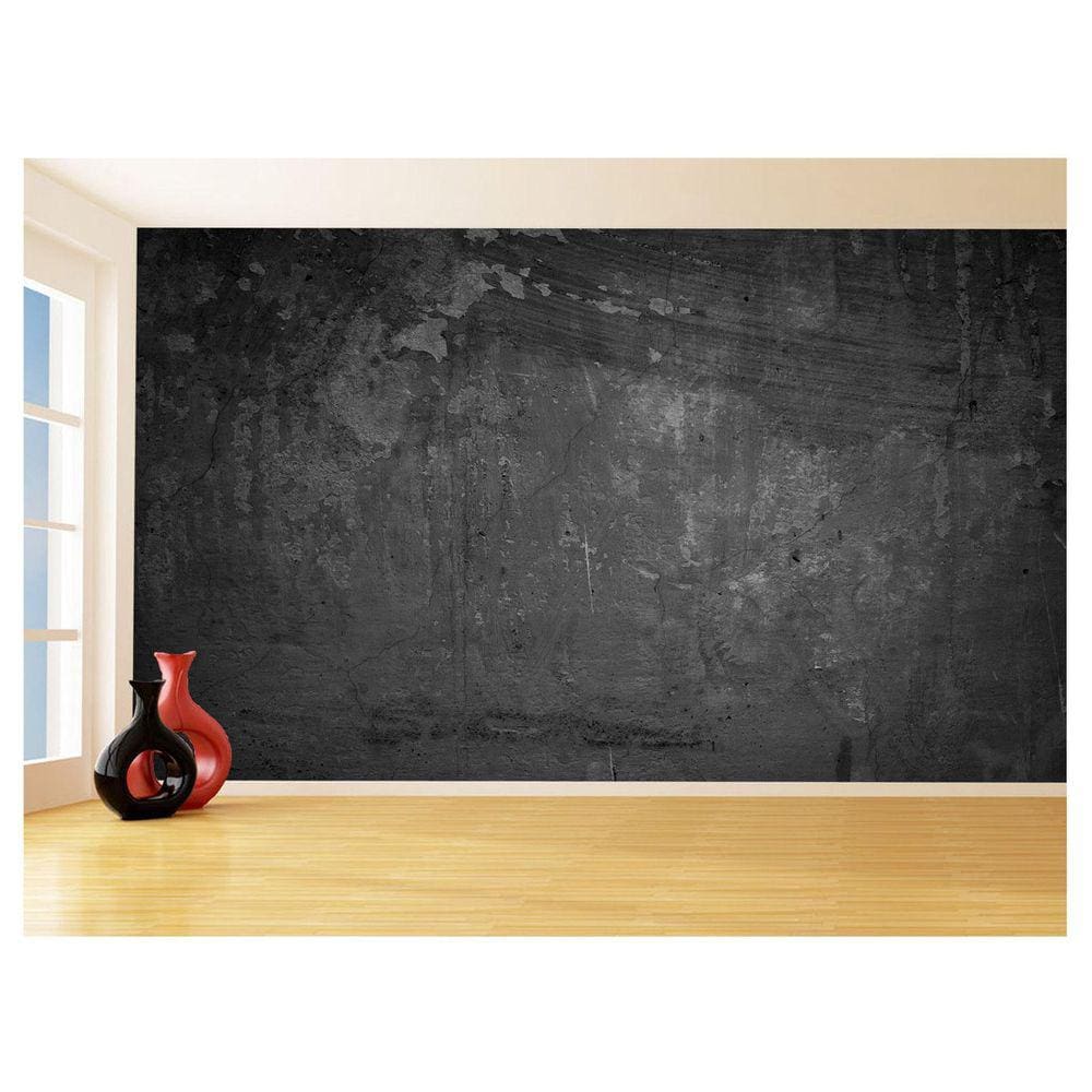 Papel De Parede 3D Concreto Queimado Liso Cinza 3,5M Kkt15