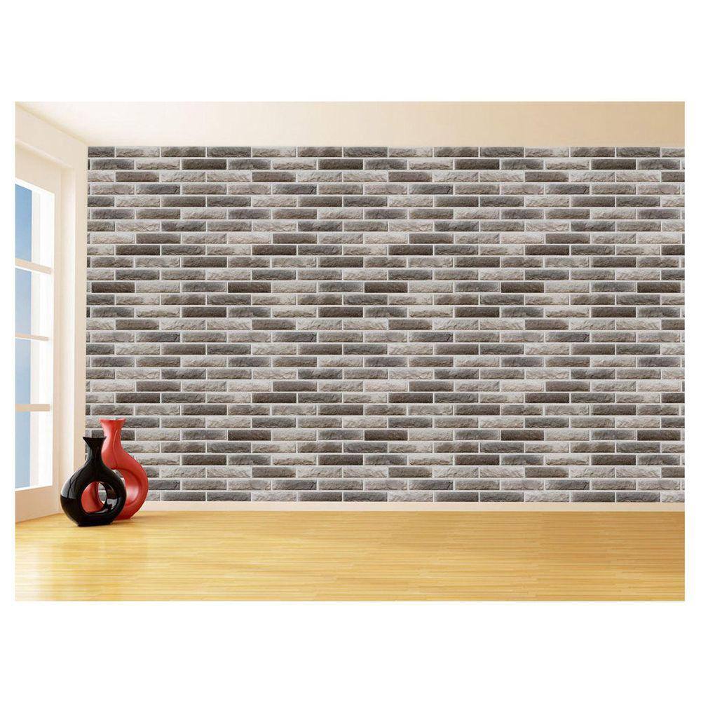 Papel De Parede 3D Tijolo Sala Tijolinho Vista 3,5M Xbr27