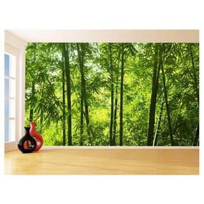 Papel De Parede Floresta Tropical Bambu Folha 3,5M Xna219