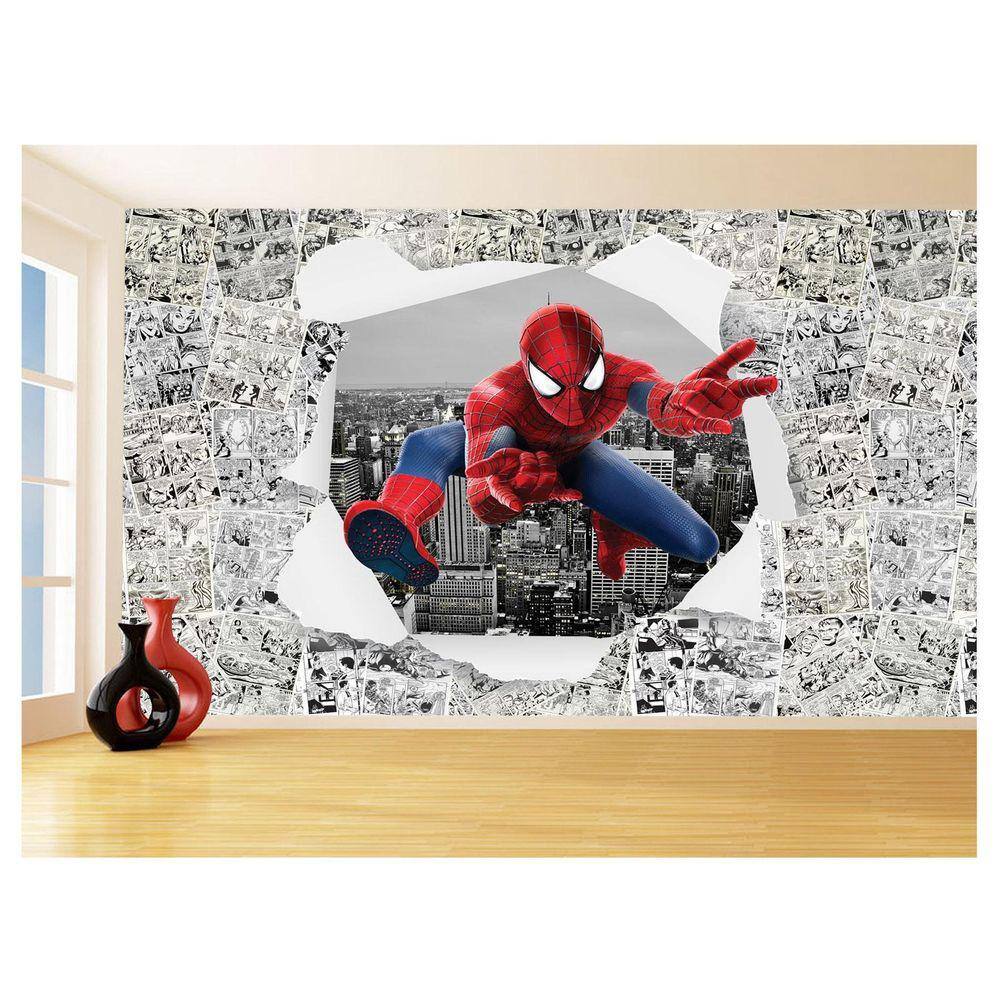 Papel De Parede 3D Heróis Página Quadrinhos Hq 3,5M Nhma243