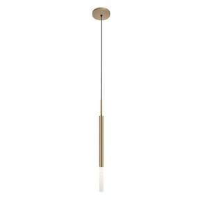 Pendente Teto Luminária Tubo Difusor Sala Quarto Hall Bronze