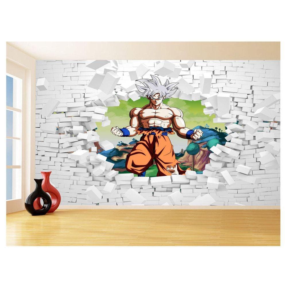 Papel De Parede 3D Dragon Ball Goku Vegeta Anime 3,5M Dbz57