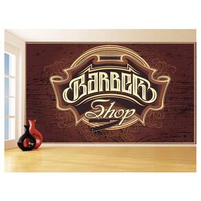 Papel De Parede 3D Barbearia Barber Shop Logo 3,5M Brb13