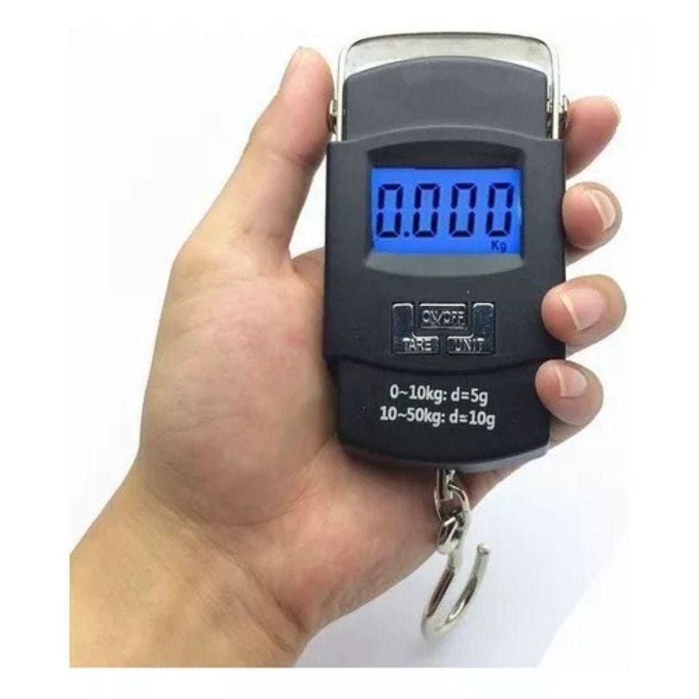 Balança Digital Portátil Gancho Para Bagagem E Pesca 50Kg