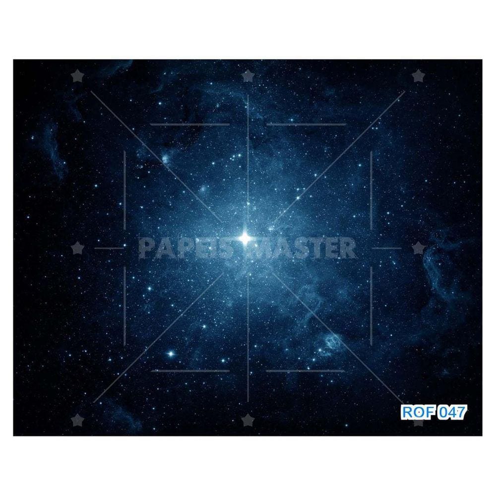Papel De Teto Céu Espaço Estrelas Galáxias 3,5M Rof47