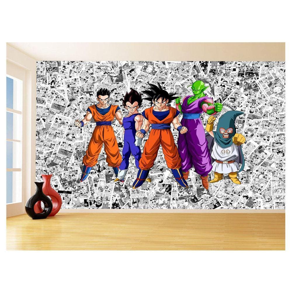 Papel De Parede 3D Dragon Ball Goku Vegeta Anime 3,5M Dbz91