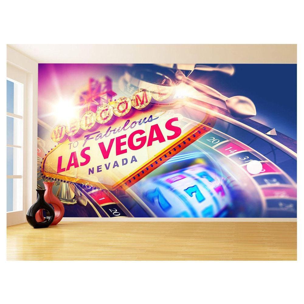 Papel De Parede Salão De Jogos Cassino Fichas 3,5M Jcs127