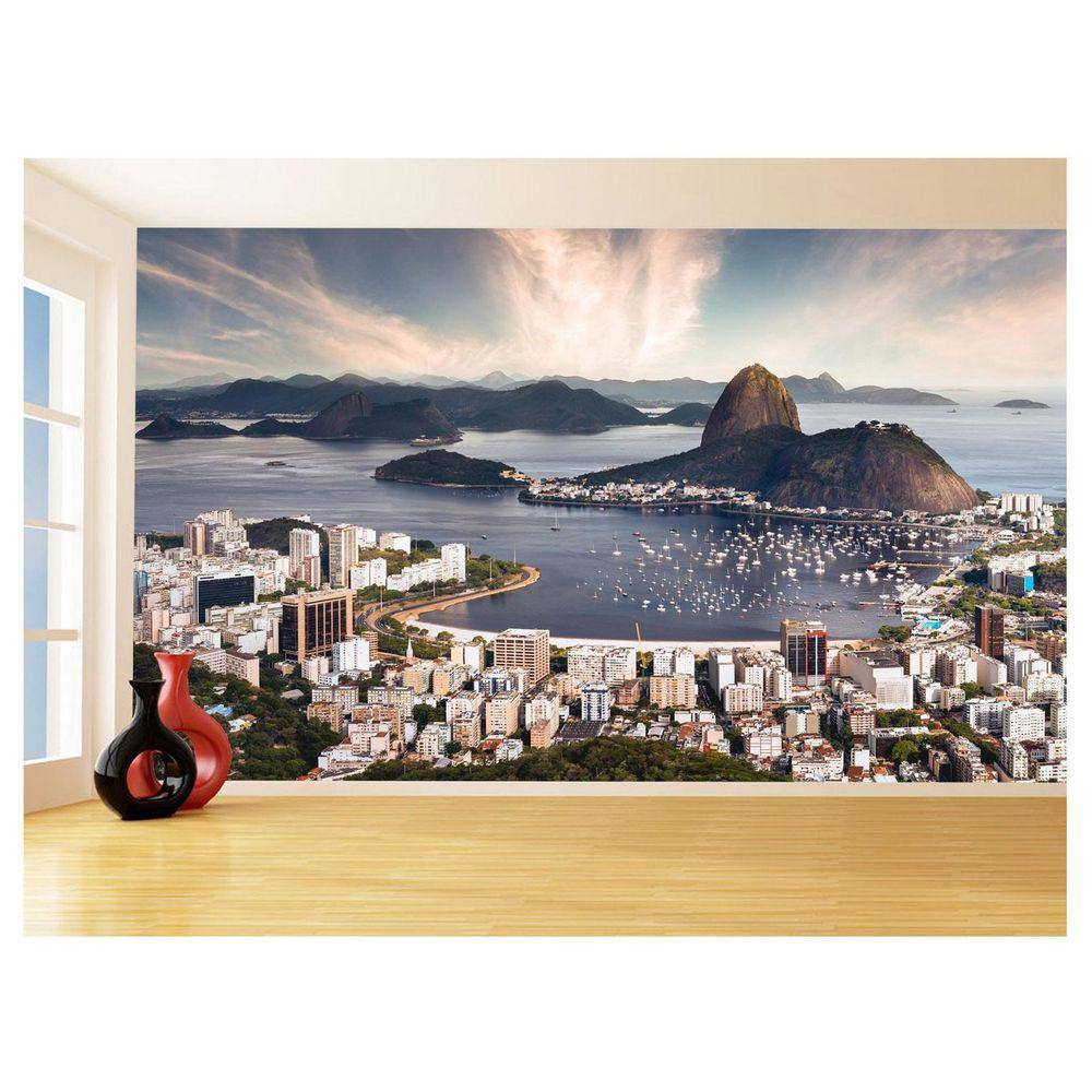 Papel De Parede Cidade Rio De Janeiro Por Sol 3,5M Ncd331