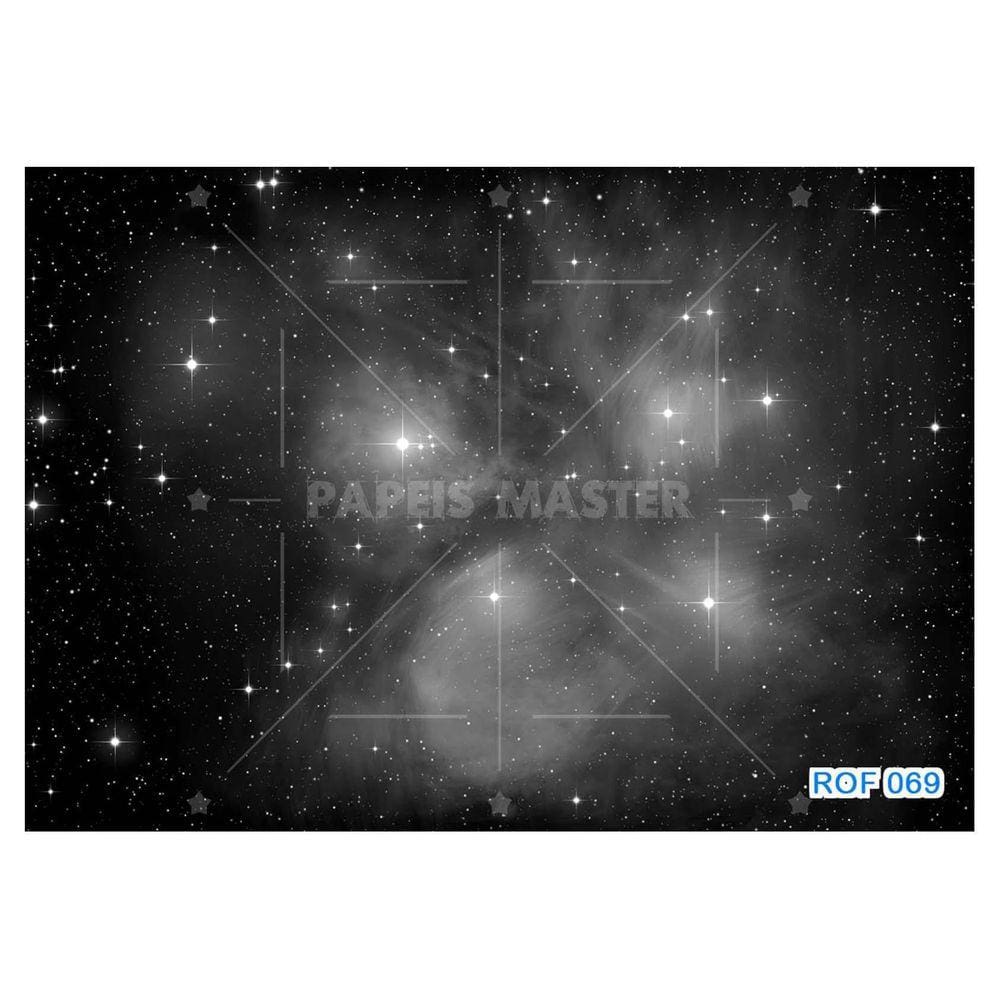 Papel De Teto Céu Espaço Estrelas Galáxias 3,5M Rof69