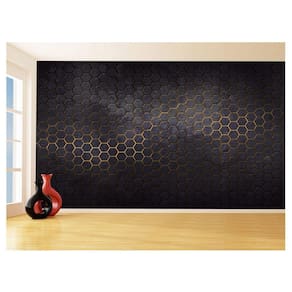 Papel De Parede 3D Colméia Moderno Gamer Amarelo 3,5M Txt42