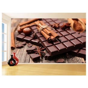 Papel De Parede 3D Doceria Chocolate Com Canela 3,5M Al364