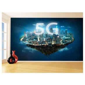Papel De Parede 3D Tecnologia Wifi 5G Net Redes 3,5M Tec18