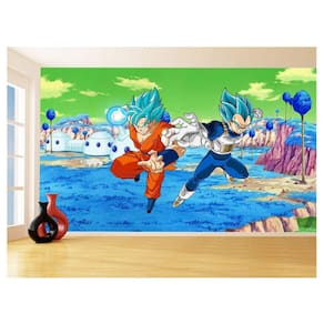 Papel De Parede Dragon Ball Goku Vegeta Anime 3,5M Dbz405