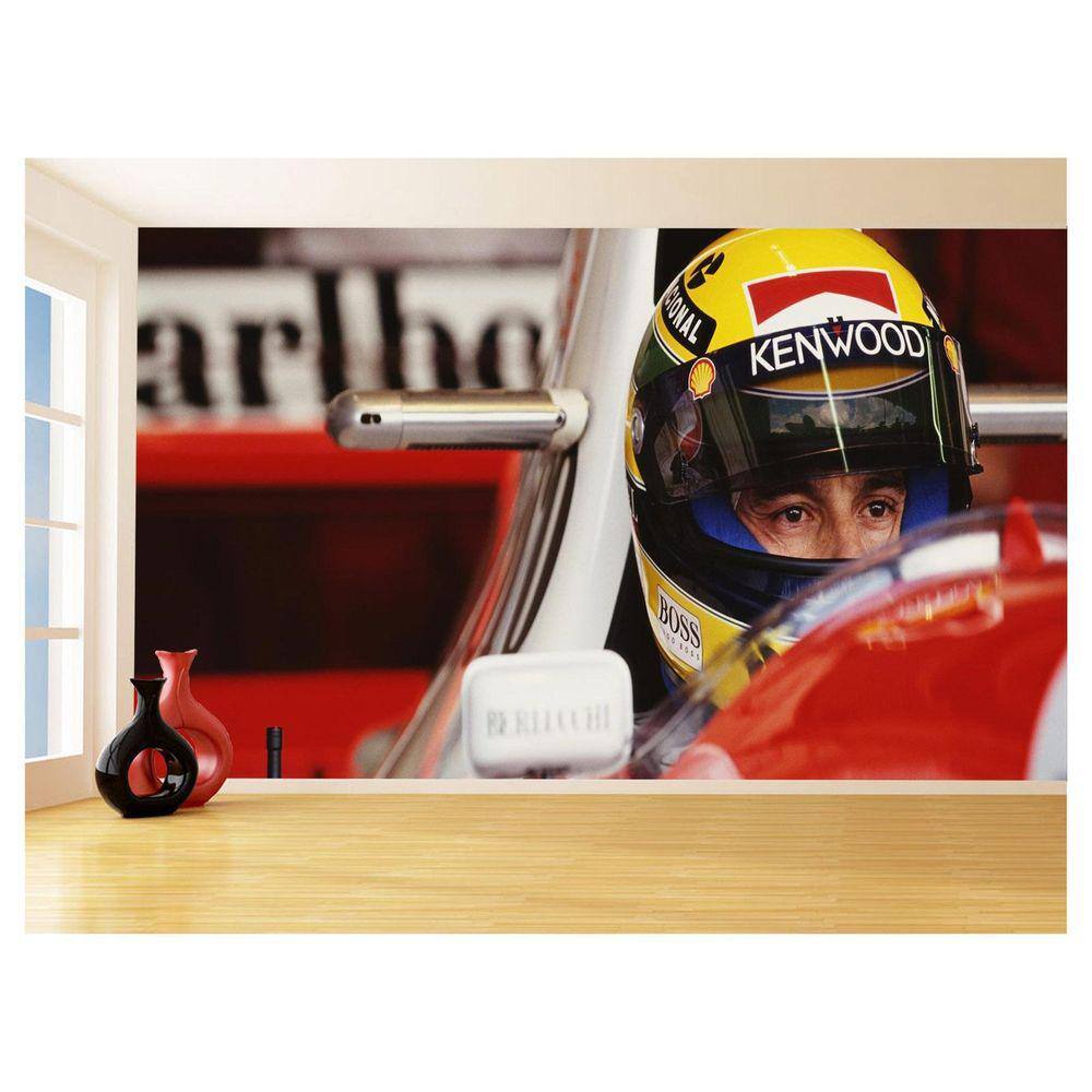 Papel De Parede 3D Carro F1 Mclaren Mp4/4 Senna 3,5M Cxr133