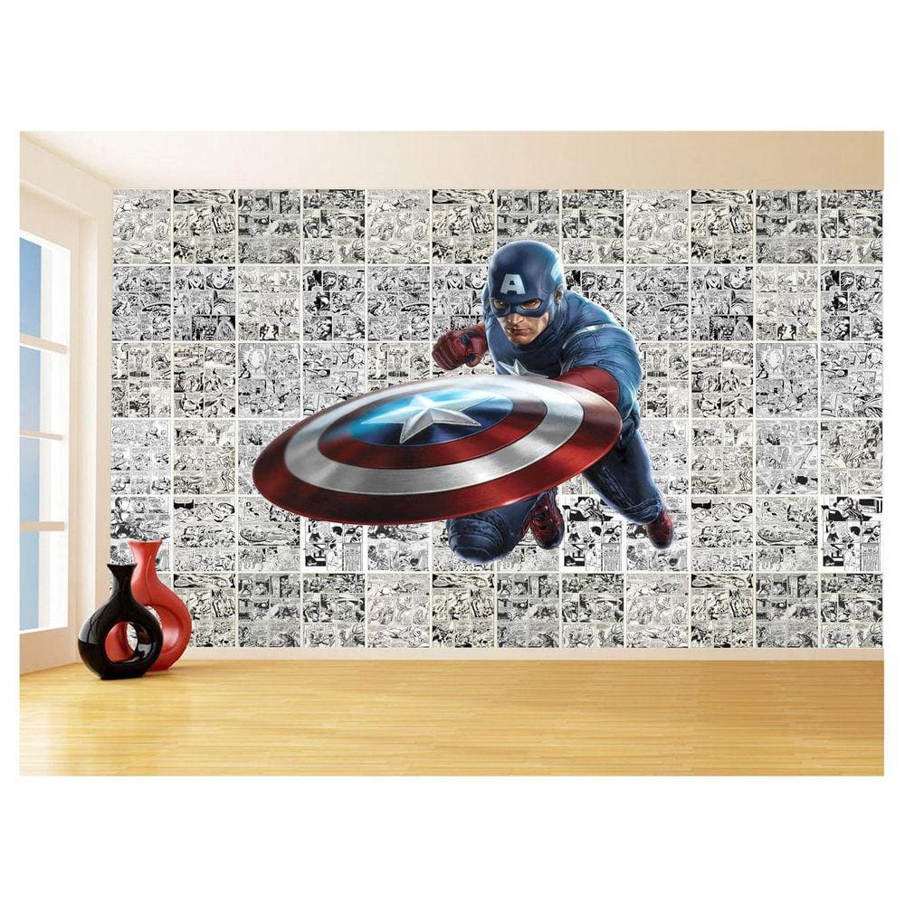 Papel De Parede 3D Heróis Página Quadrinhos Hq 3,5M Nhma125