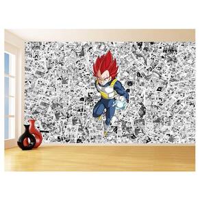 Papel De Parede 3D Dragon Ball Vegeta Anime 3,5M Dbz583