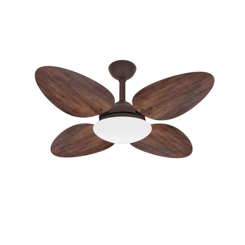 Ventilador Teto 4 Pás Madeira Silencioso Trevo Ventax 220V