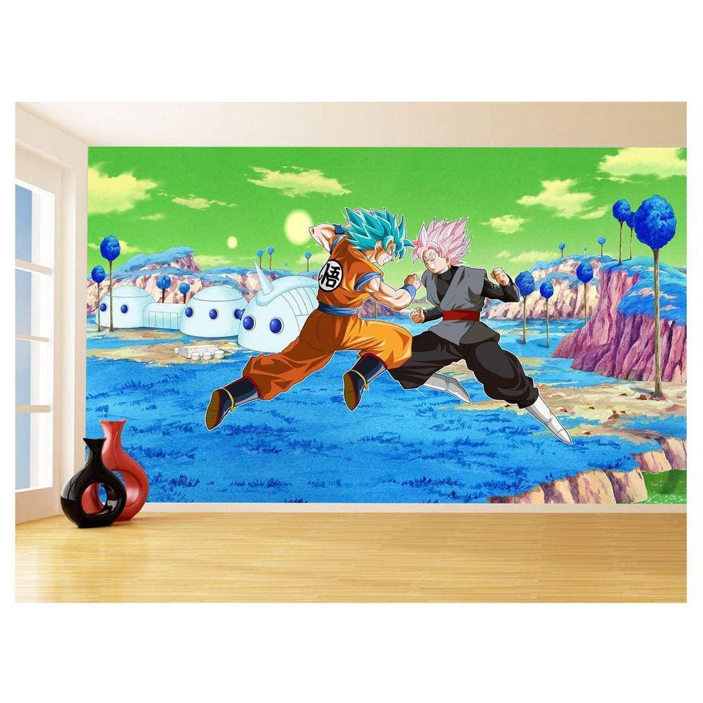 Papel De Parede Dragon Ball Goku Vegeta Anime 3,5M Dbz417
