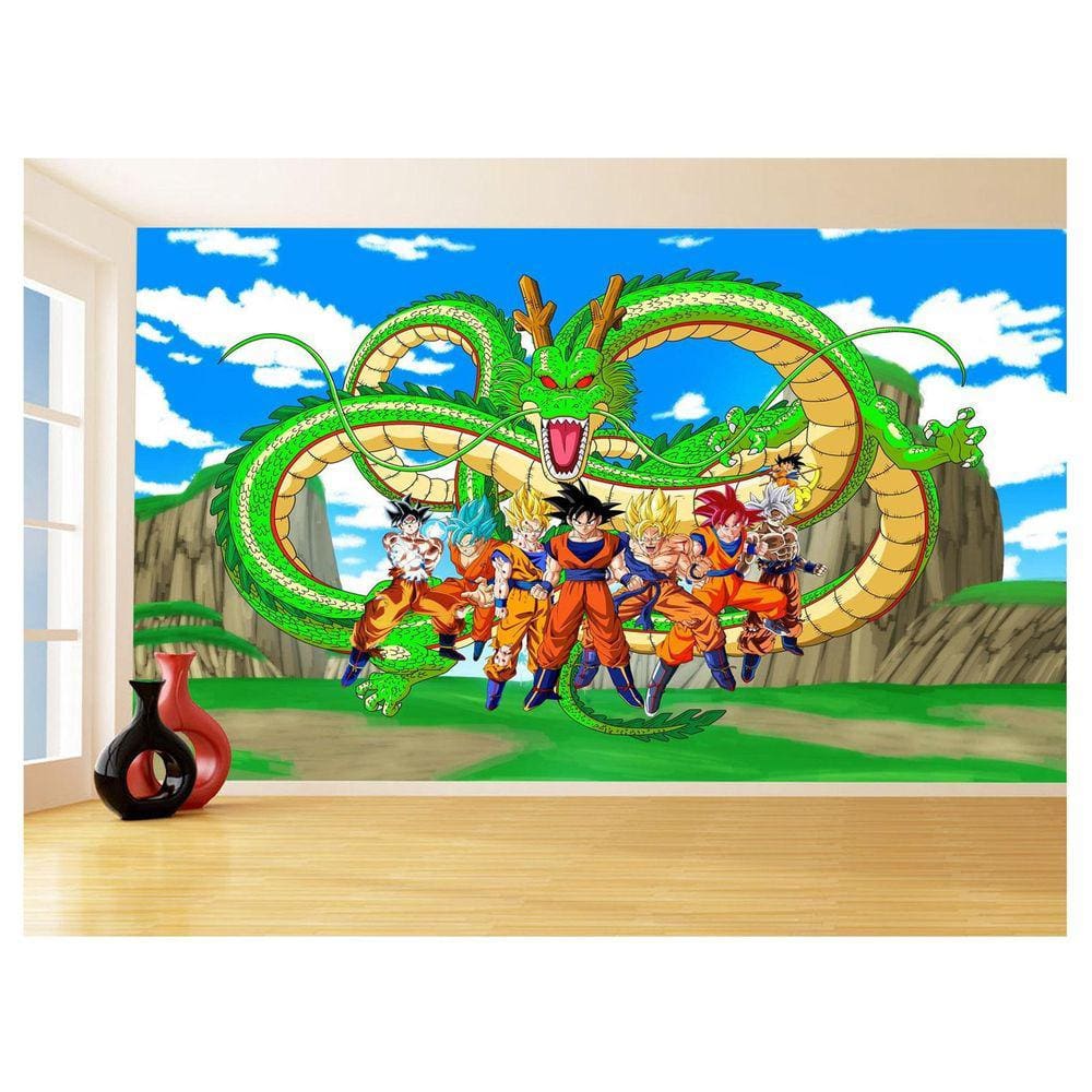 Papel De Parede Dragon Ball Goku Vegeta Anime 3,5M Dbz469