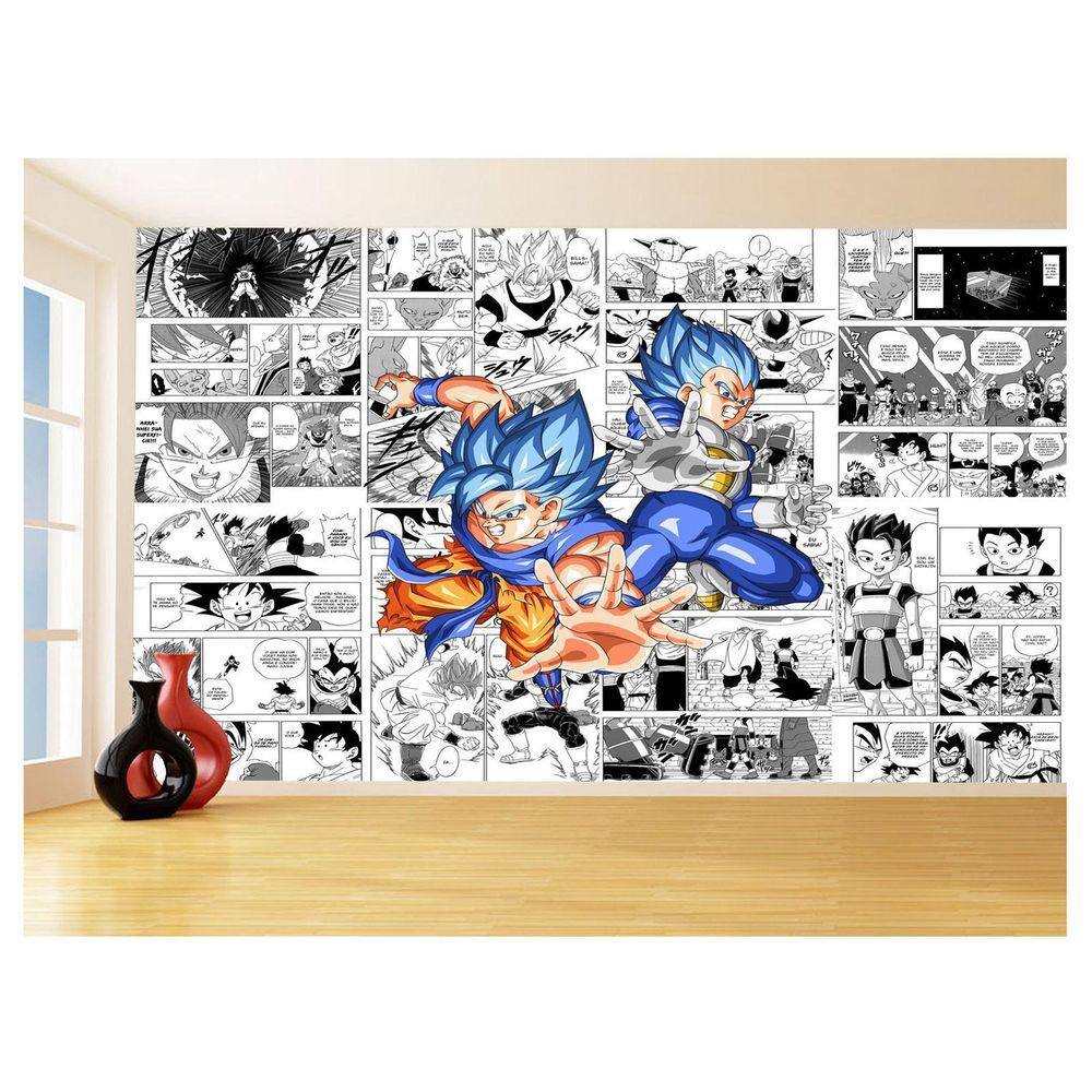Papel De Parede Dragon Ball Goku Página Manga 3,5M Dbz639