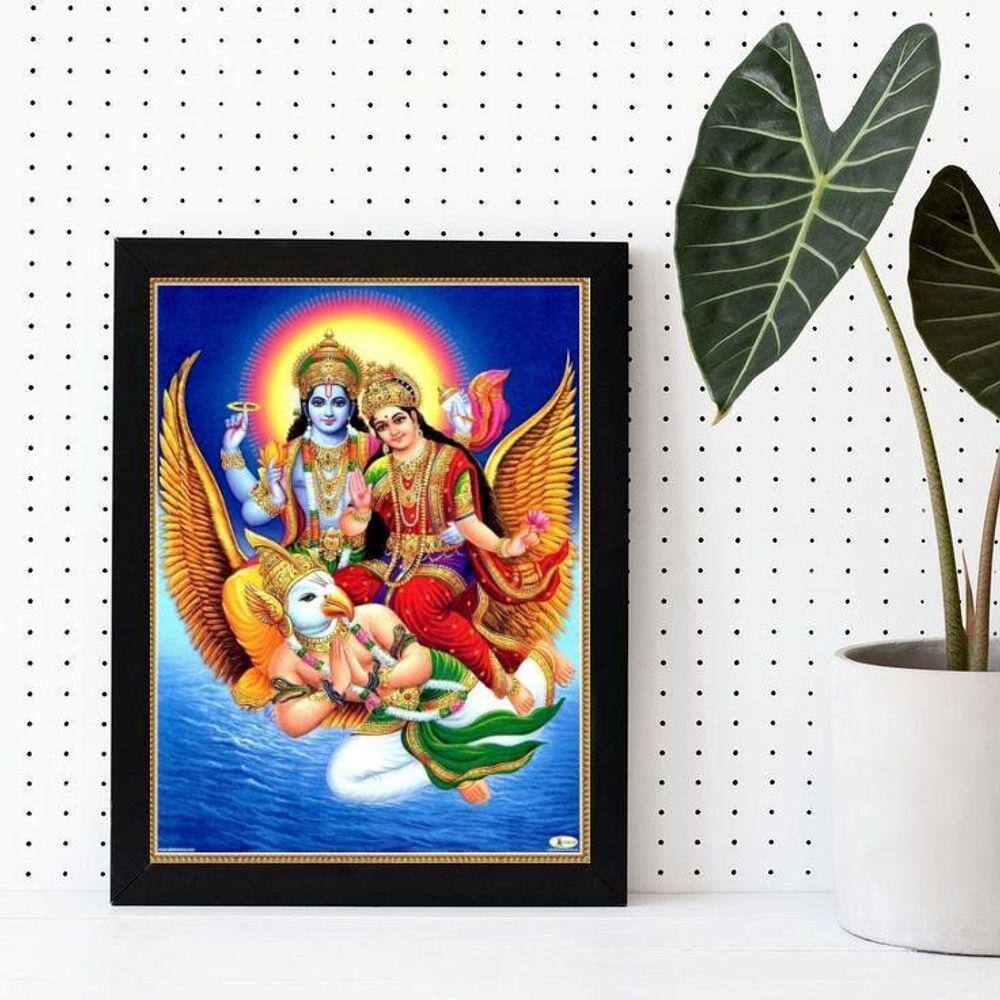 Quadro Decorativo Vishnu e Lakshmi 33x24cm