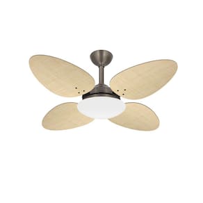 Ventilador Teto 4 Pás Palha Natural Turbo Trevo Ventax 220V