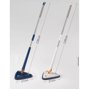 Mop Esfregao Com Rodo Giratorio 360 Triangular Azul