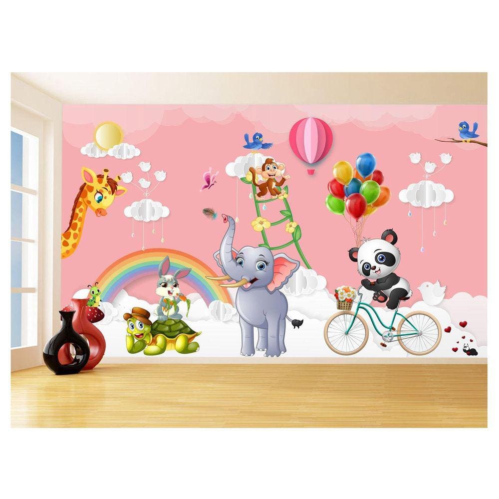 Papel De Parede Infantil Zoo Safari Leão Baby 3,5M Azs354