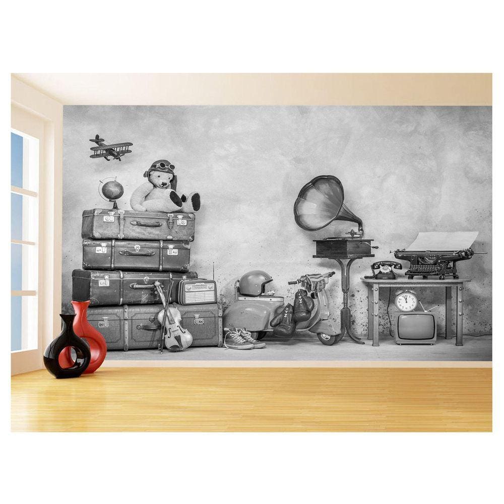 Papel De Parede Musica Gramofone Vitrola Retrô 3,5M Mus60