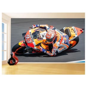 Papel De Parede 3D Moto Gp Grand Prix Corrida 3,5M Bkm67