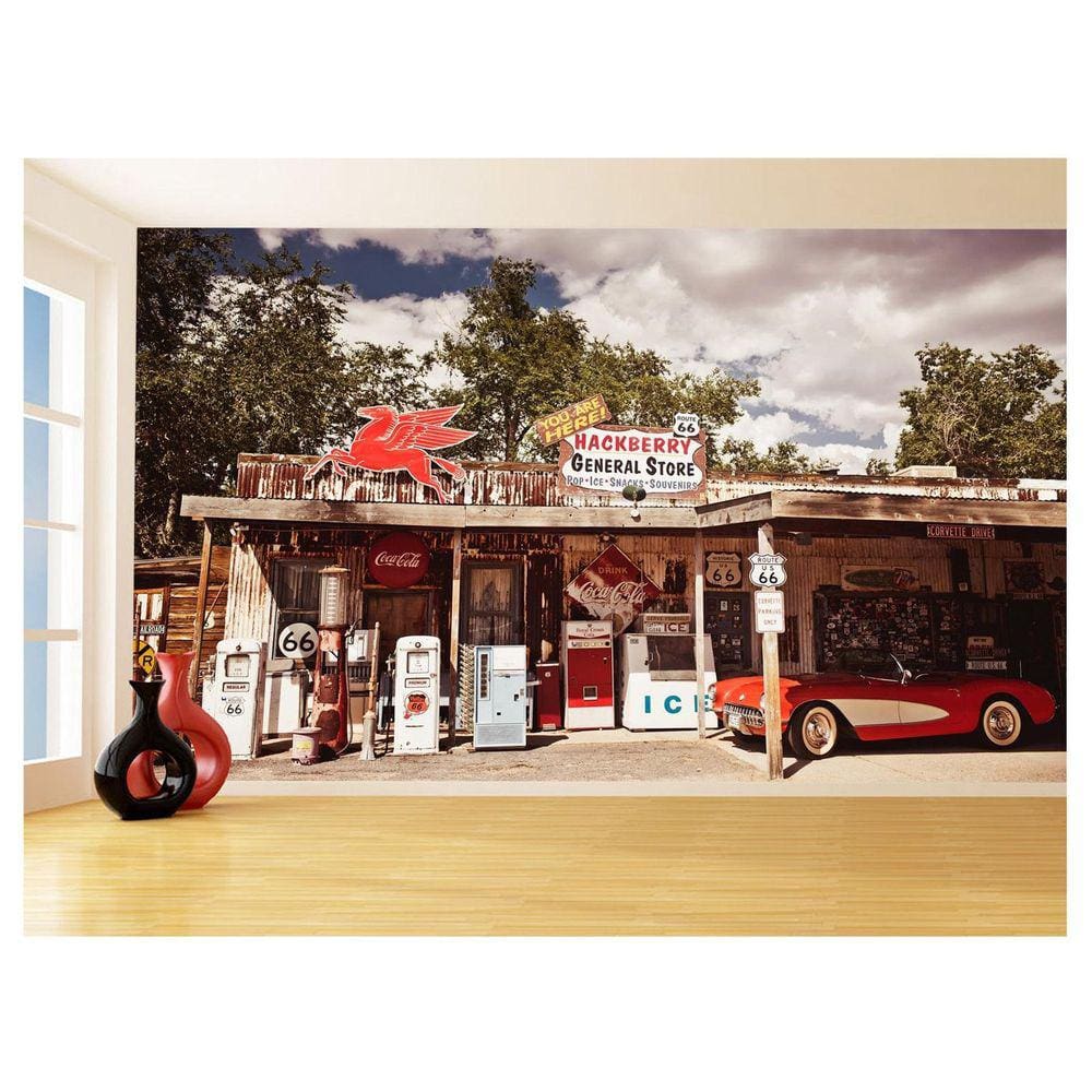 Papel De Parede 3D Cidade Antiga Vintage Retrô 3,5M Cda84