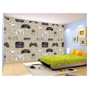 Papel De Parede 3D Infantil Controle Game Jogo 3,5M Azs267