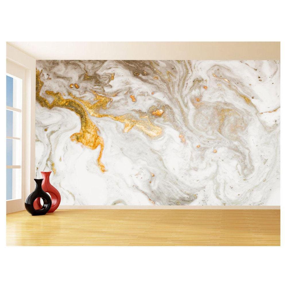Papel De Parede 3D Estilo Marmore Tintas Cores 3,5M Mbr89