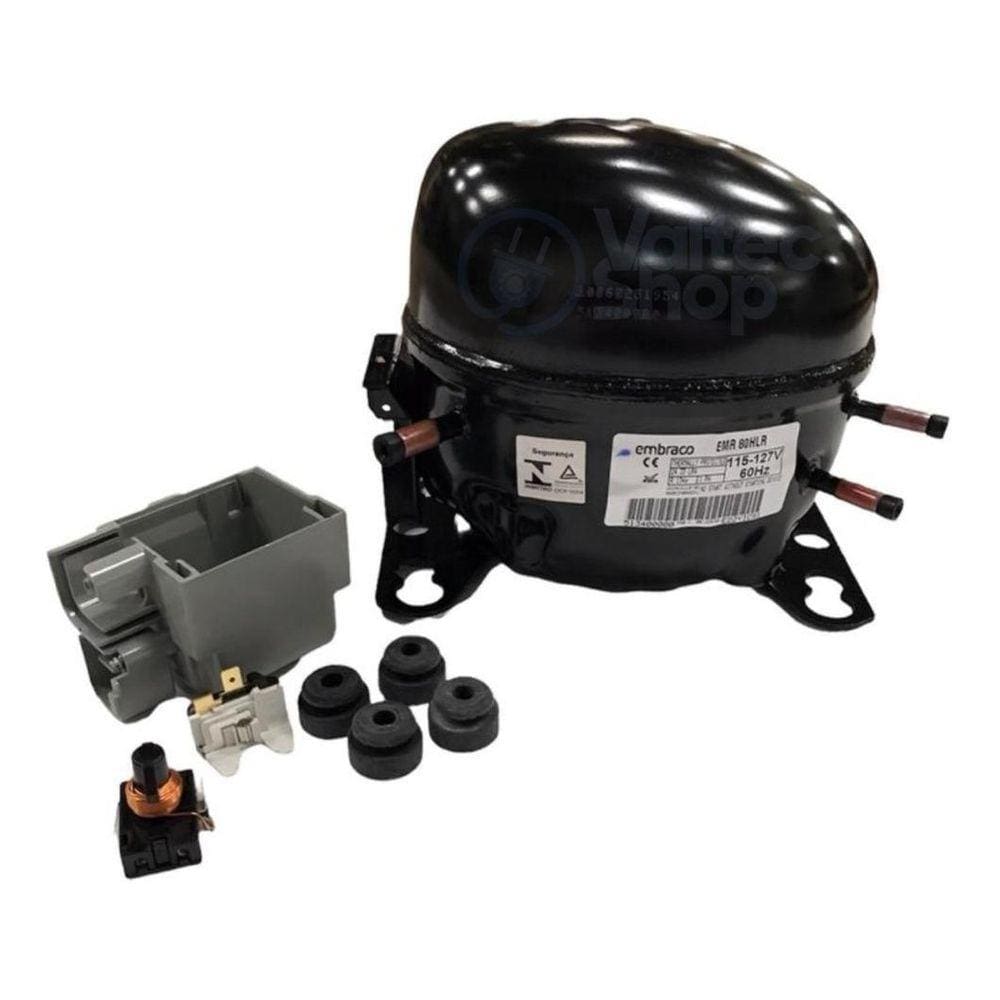 Motor Compressor Geladeira Embraco Emr80Hlr R134A 1/4 + 110V