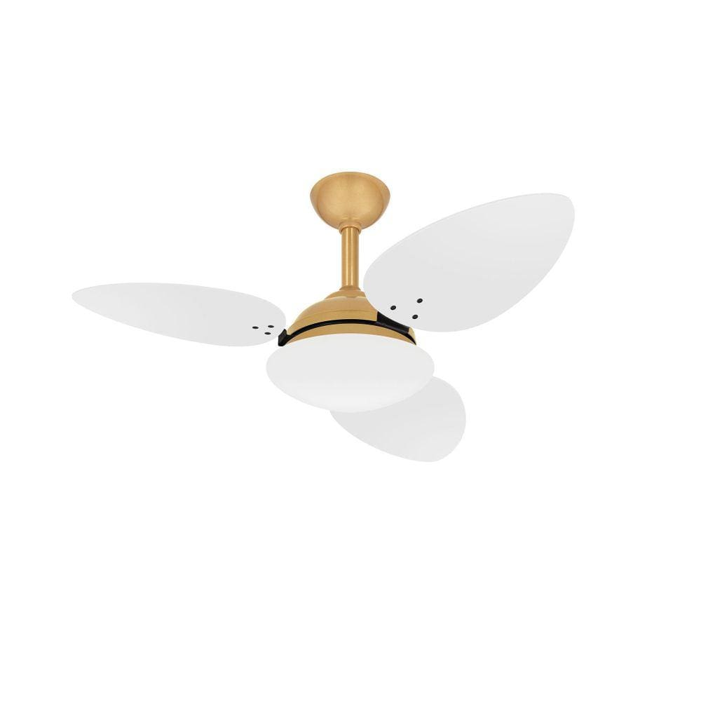 Ventilador Teto Silencioso 3 Pás Pétalo Dourado Ventax 110V