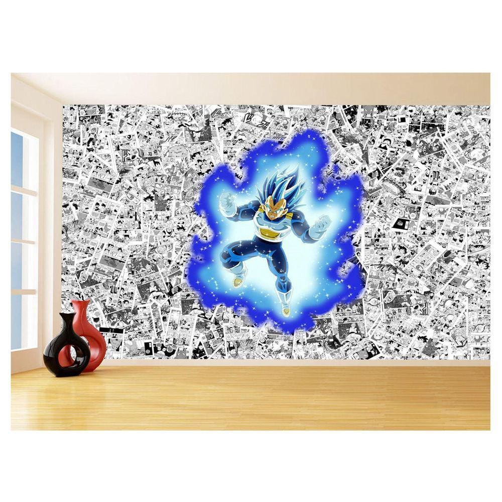Papel De Parede Dragon Ball Vegeta Blue Anime 3,5M Dbz586