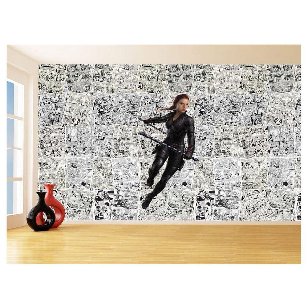 Papel De Parede 3D Heróis Página Quadrinhos Hq 3,5M Nhma137