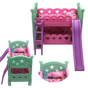 Berço De Brinquedo Beliche Com Escorregador Com Travesseiro