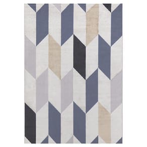 Tapete Nilo 02 Azul E Bege 200 X 250 Edantex