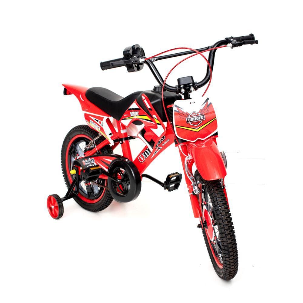 Bicicleta Moto Cross Uni Toys Vermelha Aro 16 - Unitoys