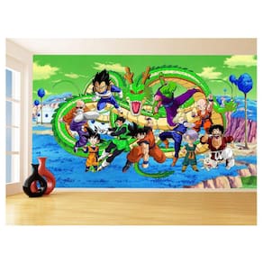 Papel De Parede Dragon Ball Goku Vegeta Anime 3,5M Dbz362