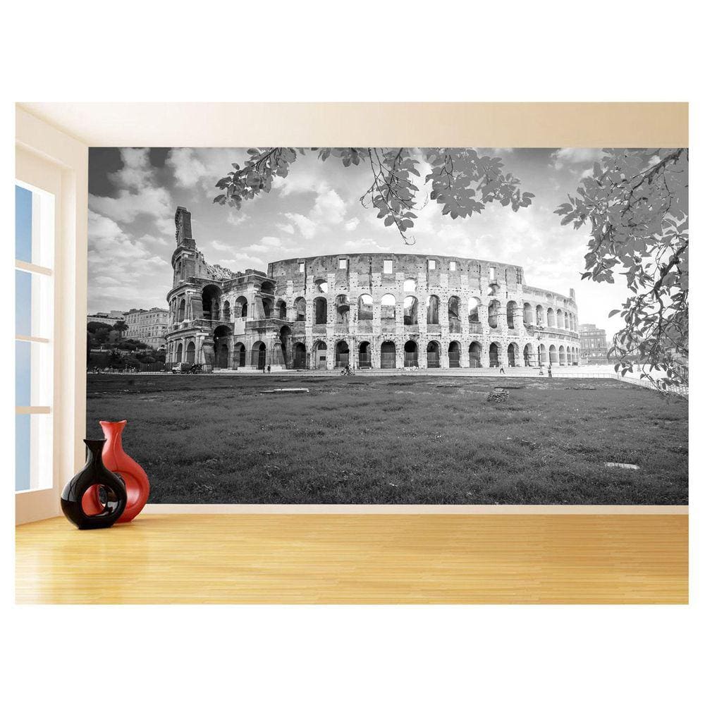 Papel De Parede 3D Cidade Antiga Italia Coliseu 3,5M Cda69